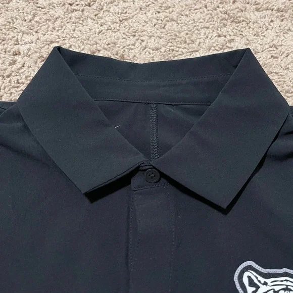 Nike Tigers Polo Shirt Mens Large Black Snarling Tiger Coach Sideline Sample - Picture 6 of 12